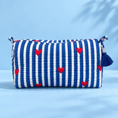 Sweetheart Striped Pouch