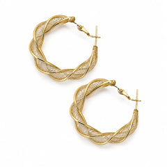 Aurora Twisted Hoop Earrings