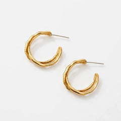 Luna Gold Hoop Earrings