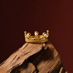 Mini Tiara Band Ring - 18K Gold Plated
