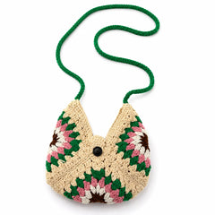 Olive Petal Crochet Bag