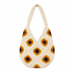 Sunflower Crochet Shoulder Bag