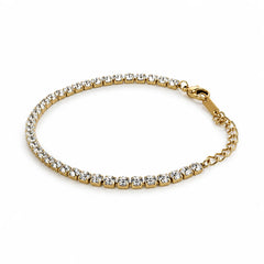 Dainty Stone Chain Bracelet - 18K Gold Plated