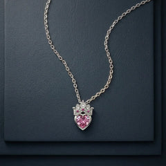 Crown Heart Pendant Necklace