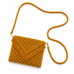 Yellow Macrame Sling Bag