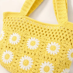 Crochet Light Floral Shoulder Bag