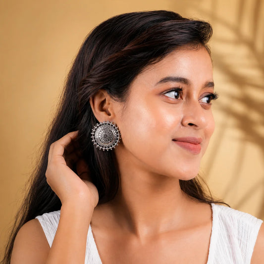 Oxidised Circular Studs