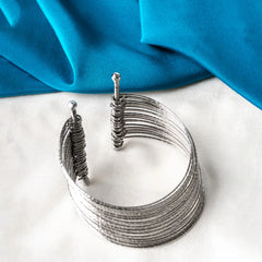 Silver Layered Open Cuff