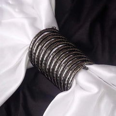 Metallic Black Toned Spiral Bracelet