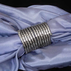 Electric Silver Toned Spiral Bracelet