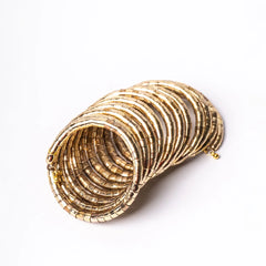 Gilded Gold Toned Spiral Bracelet