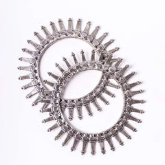 Oxidised Round Spike Bangles