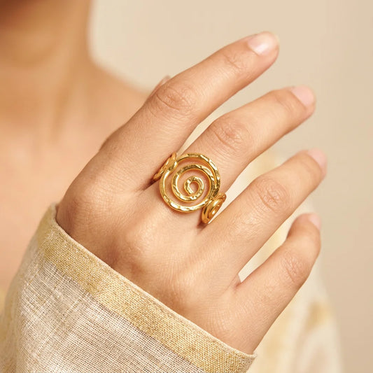 Brass Swirl Ring