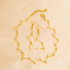 Traditional Zig Zag Pearl Link Set