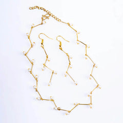 Traditional Zig Zag Pearl Link Set