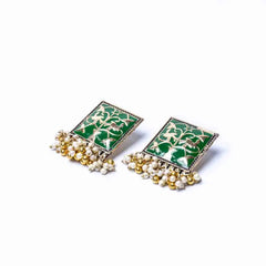 Intricate Colourful Meenakari Studs