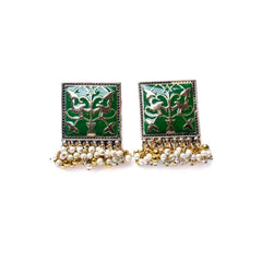 Intricate Colourful Meenakari Studs