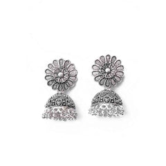 Ornate Flower Stud Jhumka
