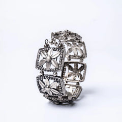 Oxidised Floral Bracelet