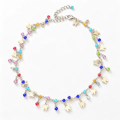 Rainbow Butterfly Charm Necklace