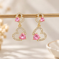 Crystal Love Heart Earrings