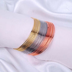 Three Tone Slim Bangles