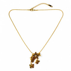 Butterfly Cluster Pendant Necklace - 18K Gold Plated