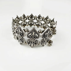 Oxidised Quatrefoil Bracelet