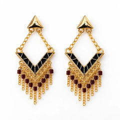 Golden Boho Dangle Earrings