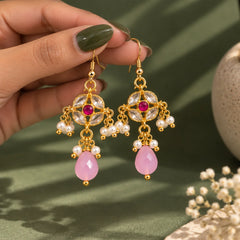 Rose Quartz Bloom Earrings