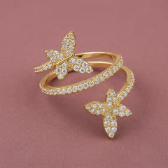 Butterfly Wrap Ring - 18K Gold Plated