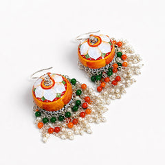 Royal Floral Meenakari Jhumkas