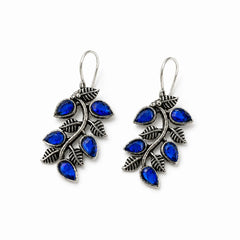 Indigo Vine Oxidised Earrings
