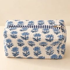 Blue Floral Garden Single Pouch