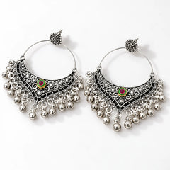 Rangrez Chandbali Oxidised Earrings