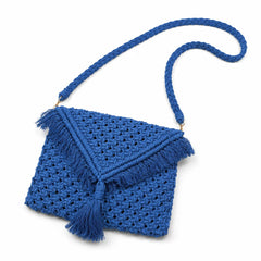 Royal Blue Macrame Sling Bag