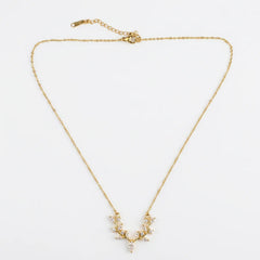 Golden Leaf Vine Necklace - 18K Gold Plated