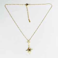 Starburst Pendant Necklace - 18K Gold Plated
