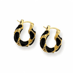 Midnight Mosaic Hoop Earrings
