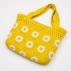 Crochet Light Floral Shoulder Bag