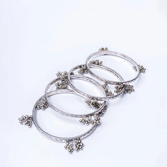Oxidised Round Ghungroo Bangles