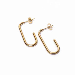 Golden Slim Hook Earrings