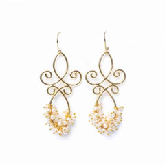 Traditional Filigree Frame Pearl Mogra Earrings