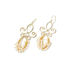 Traditional Filigree Frame Pearl Mogra Earrings