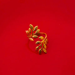 Golden Leaf Vine Ring - 18K Gold Plated