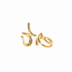 Pack of 2 Golden Assymetrical Rings