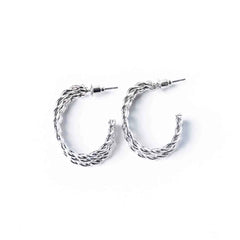 Braided Chain Triple Layered Open Hoops