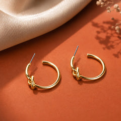 Classic Knot Shaped Hoop Earrings