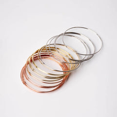 Three Tone Slim Bangles
