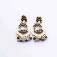 Boho Geometric Golden Dangle Earrings